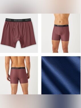 Duluth Trading Co Buck Naked Boxer Briefs - Burgundy